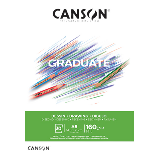 Μπλοκ σχεδίου Canson Graduate Drawing White Α5 160gr/m² 30φ