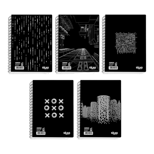 Τετράδιο Σπιράλ Black & White 17x25 3 θεμάτων (διάφορα σχέδια)