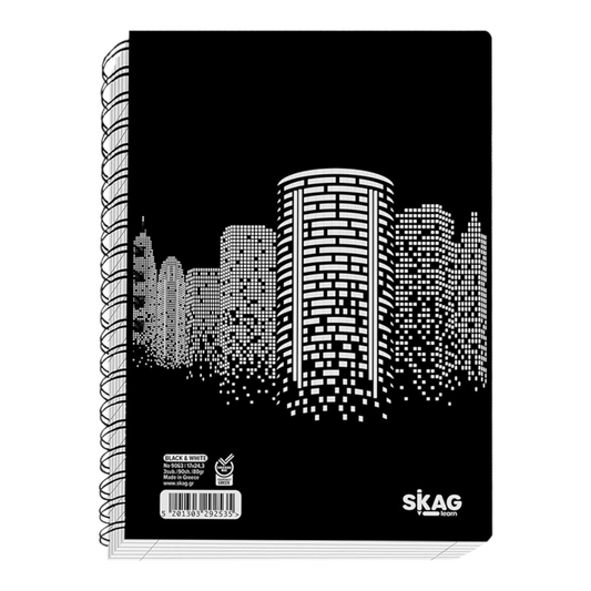 Τετράδιο Σπιράλ Black & White 17x25 3 θεμάτων (διάφορα σχέδια)