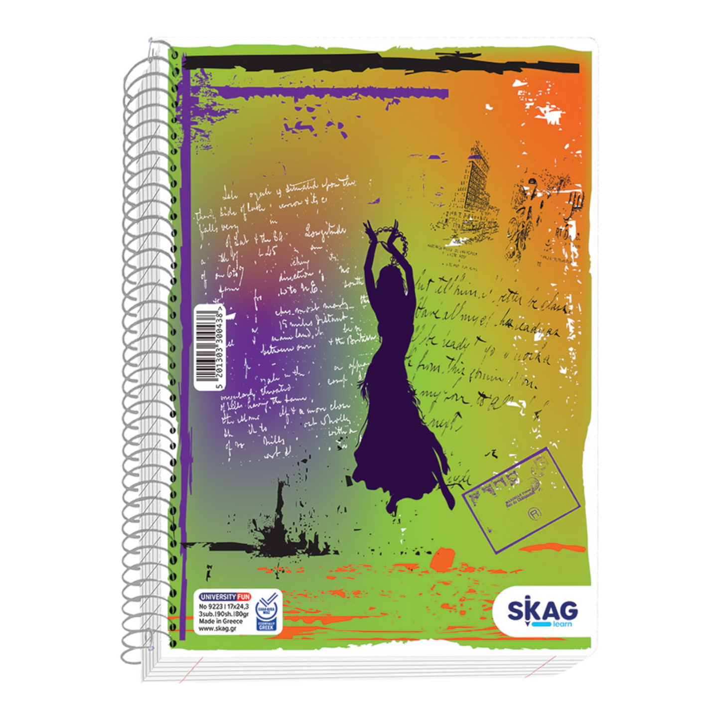 Τετράδιο Σπιράλ University Fun Κορίτσι 17x25 2 θεμάτων (διάφορα σχέδια)