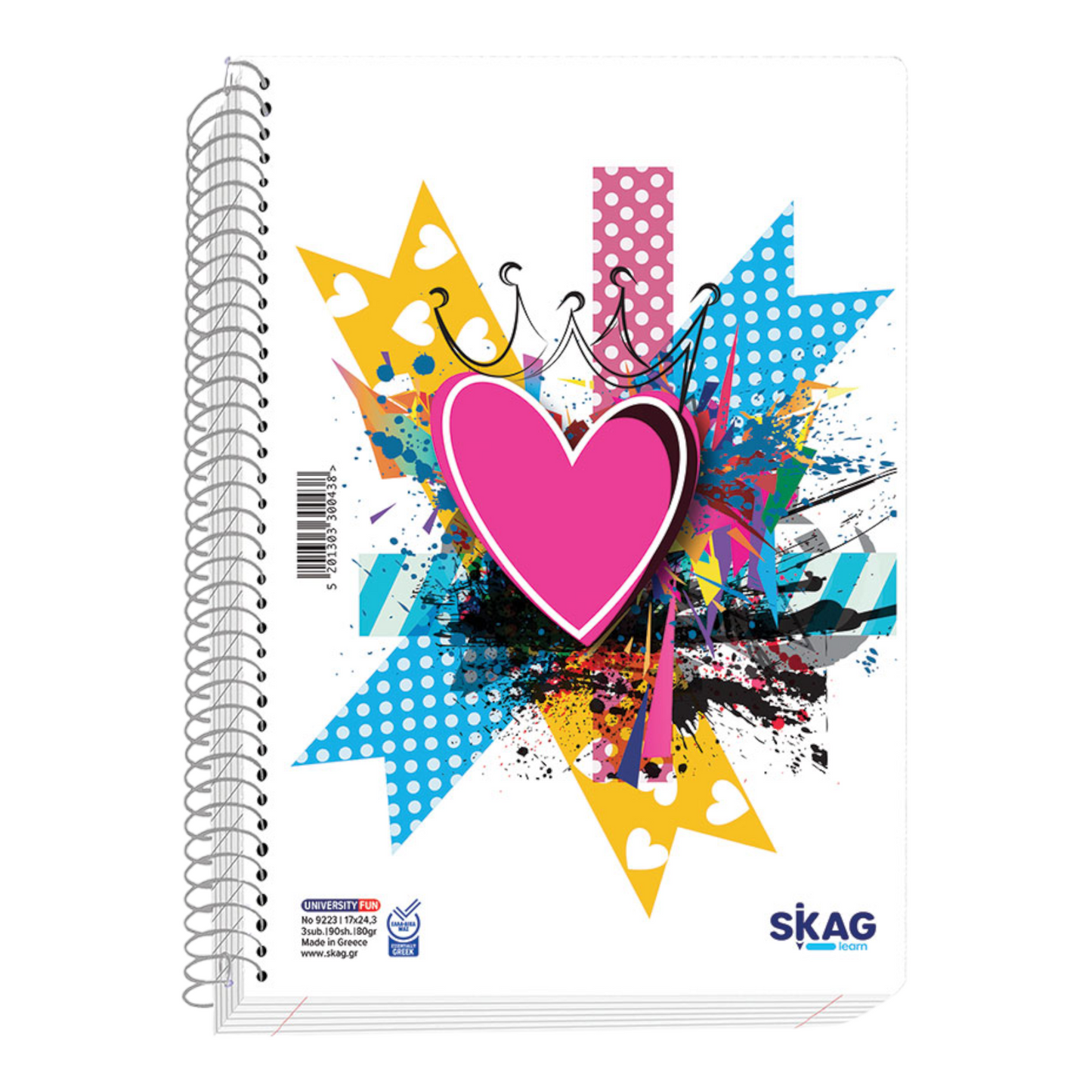 Τετράδιο Σπιράλ University Fun Κορίτσι 17x25 2 θεμάτων (διάφορα σχέδια)