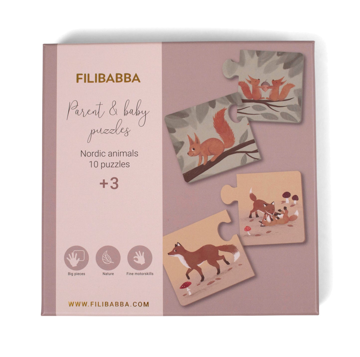 Παζλ Filibabba Parent & Baby - Ζώα Σκανδιναβίας