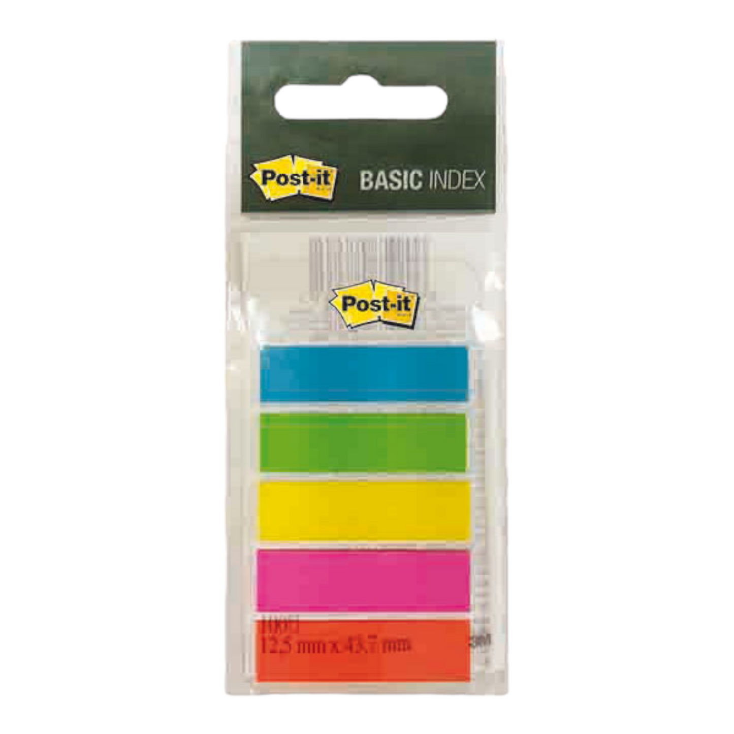 Αυτοκόλλητοι σελιδοδείκτες Post-it 3Μ 12x43mm σε 5 χρώματα