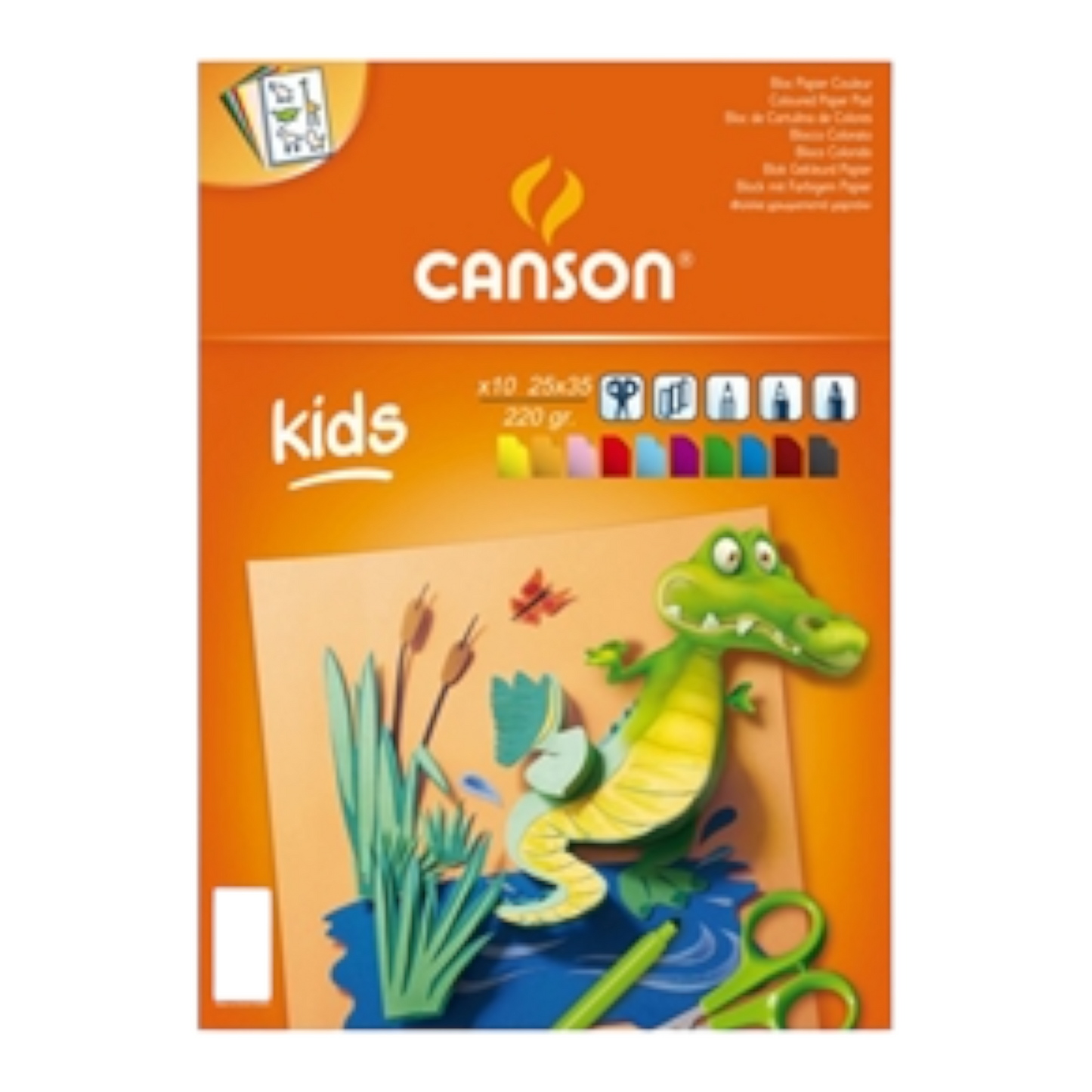 Μπλοκ Canson Colorline Kids (220γρ.) 10φ. 25Χ35