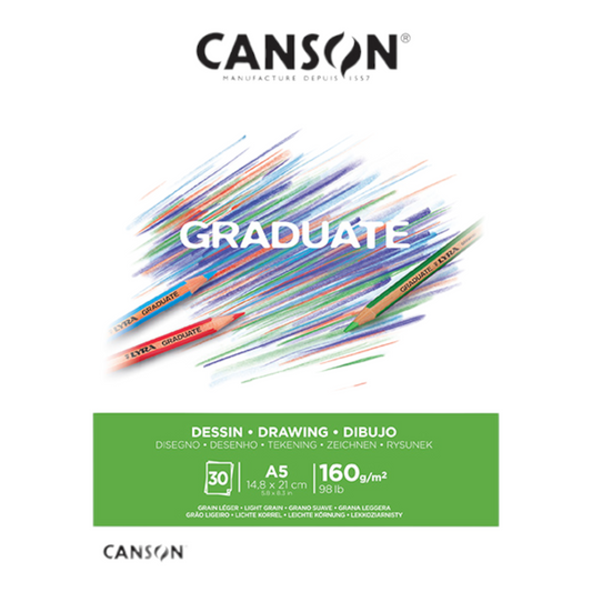 Μπλοκ σχεδίου Canson Graduate Drawing White Α5 160gr/m²  30φ