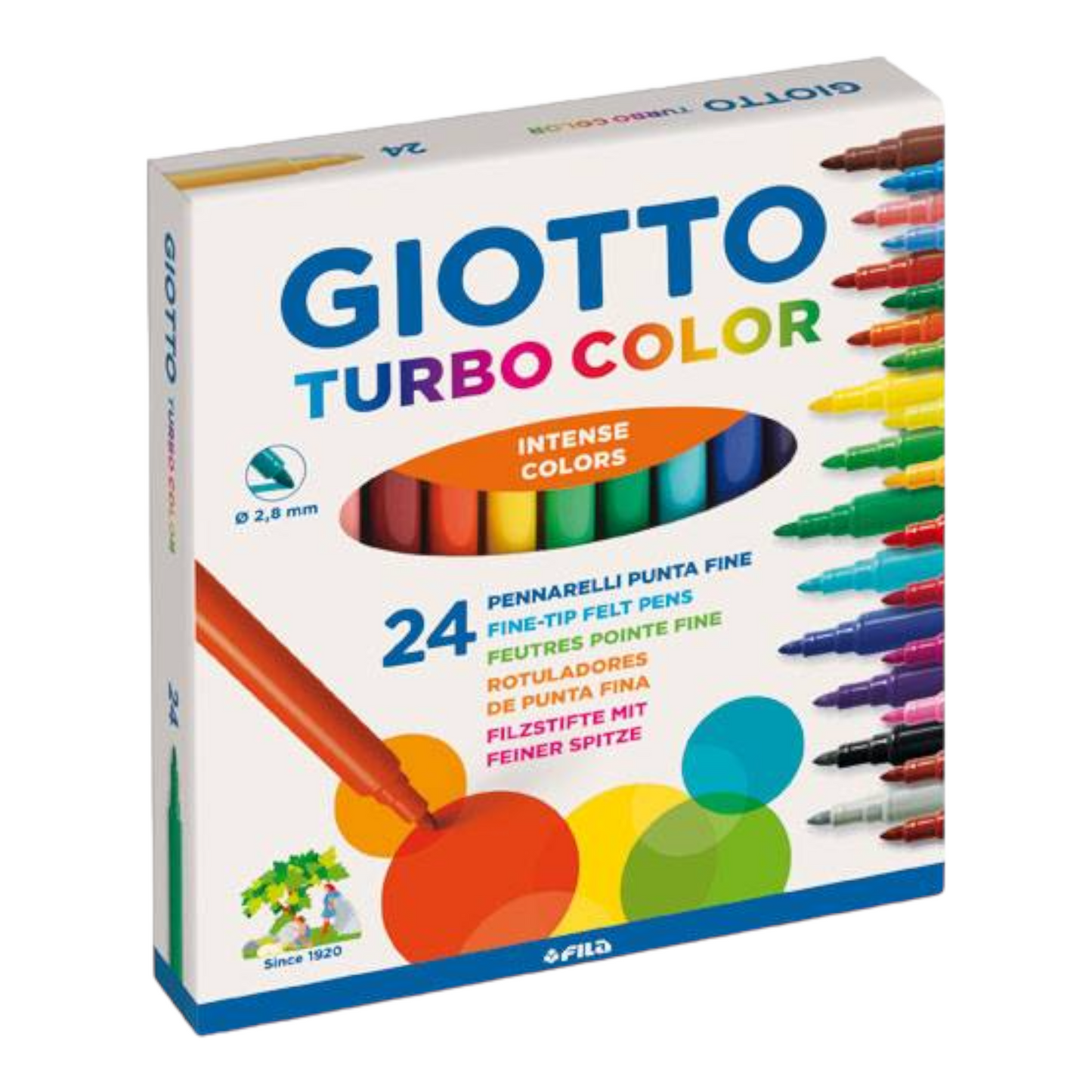 Μαρκαδόροι Λεπτοί Giotto Turbo Color 24τεμ.