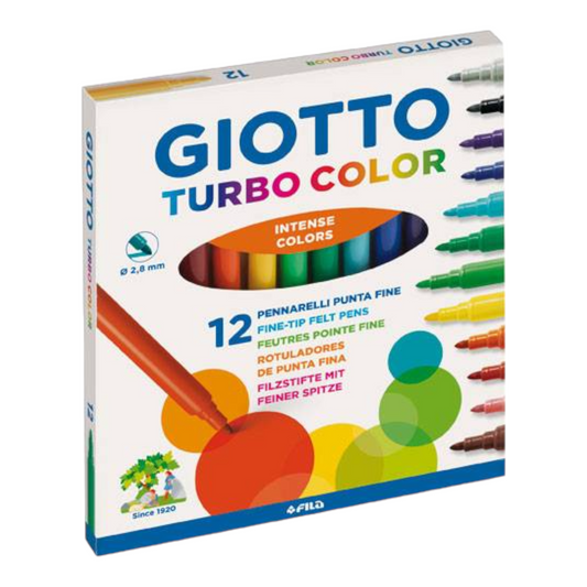 Μαρκαδόροι Λεπτοί Giotto Turbo Color 12τεμ.