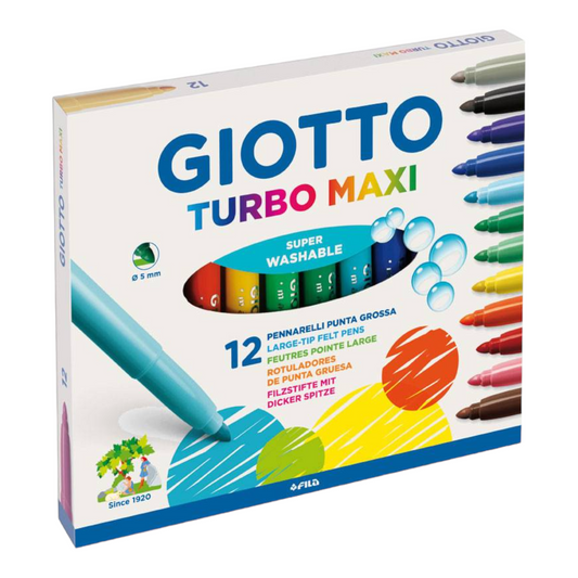 Μαρκαδόροι Χοντροί Giotto Turbo Maxi 12τεμ.