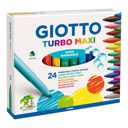 Μαρκαδόροι Χοντροί Giotto Turbo Maxi 24τεμ.