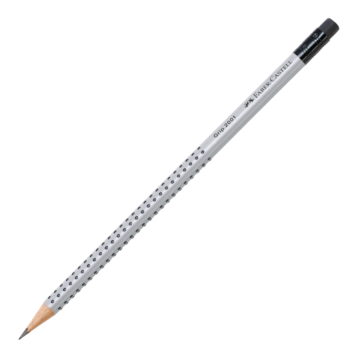 Μολύβι Faber-Castell Grip 2001 B με γόμα Γκρι