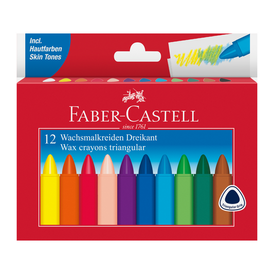 Κηρομπογιές Faber-Castell μεγάλες τριγωνικές