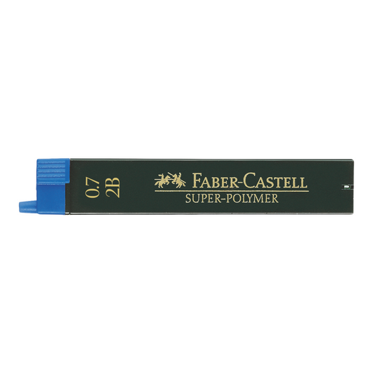 Μύτες Μολυβιού Faber-Castell Super Polymer Πάχους 0.7mm Τύπου 2B 12 τεμ.