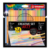 Σετ Stabilo Creativity Set Arty Μαρκαδόροι Γραφής & Ζωγραφικής 24τεμ. 8868 (12*88+12*68)