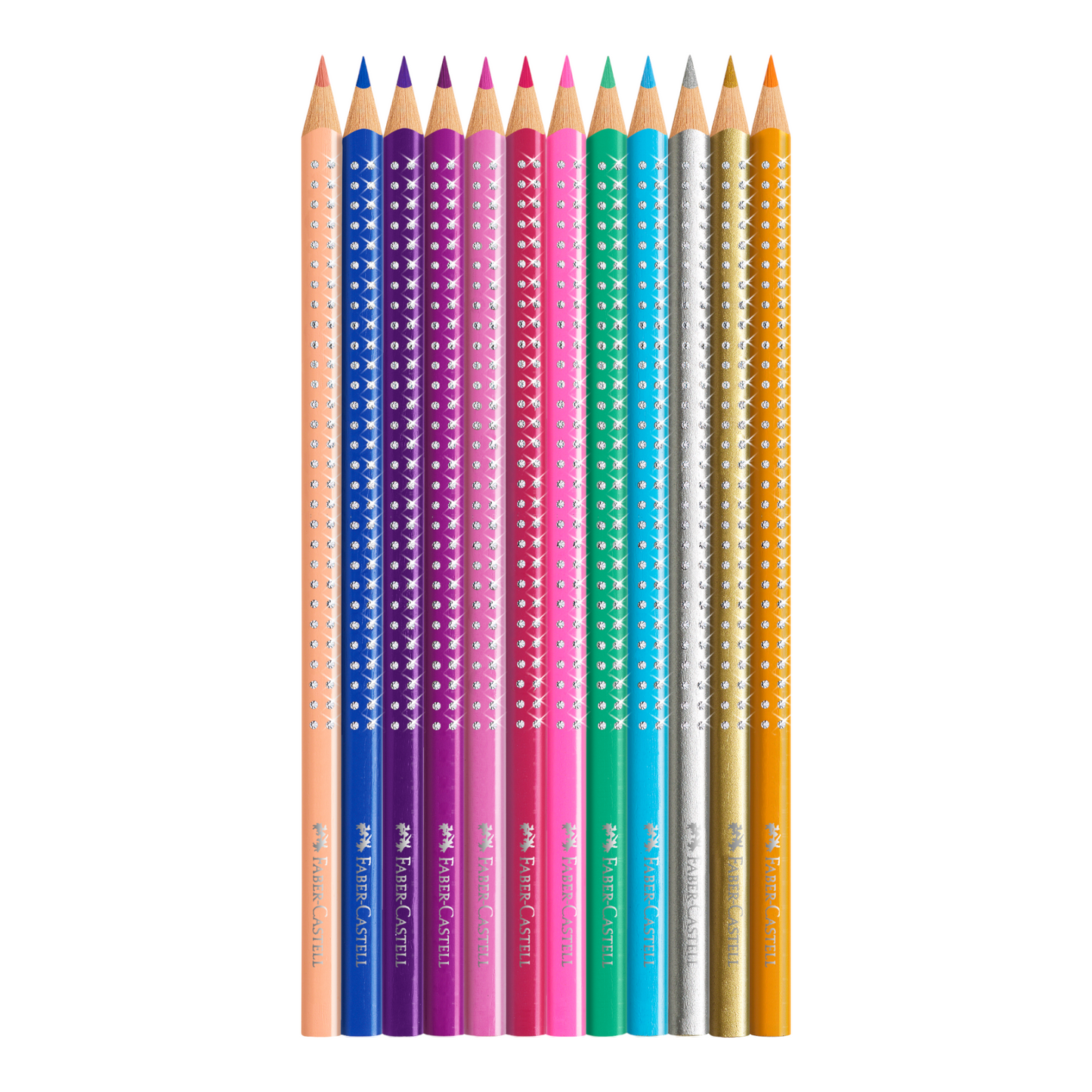 Ξυλομπογιές Faber-Castell Sparkle 12 τεμ. σε μεταλλική κασετίνα