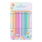 Ξυλομπογιές Faber-Castell Sparkle Παστέλ 12 τεμ. σε μεταλλική κασετίνα