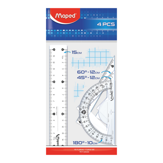 Σετ μικρών γεωμετρικών οργάνων Maped Cristal (4τεμ.)