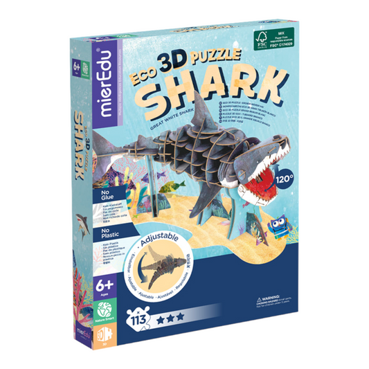 3D Οικολογικό Παζλ White Shark MierEdu