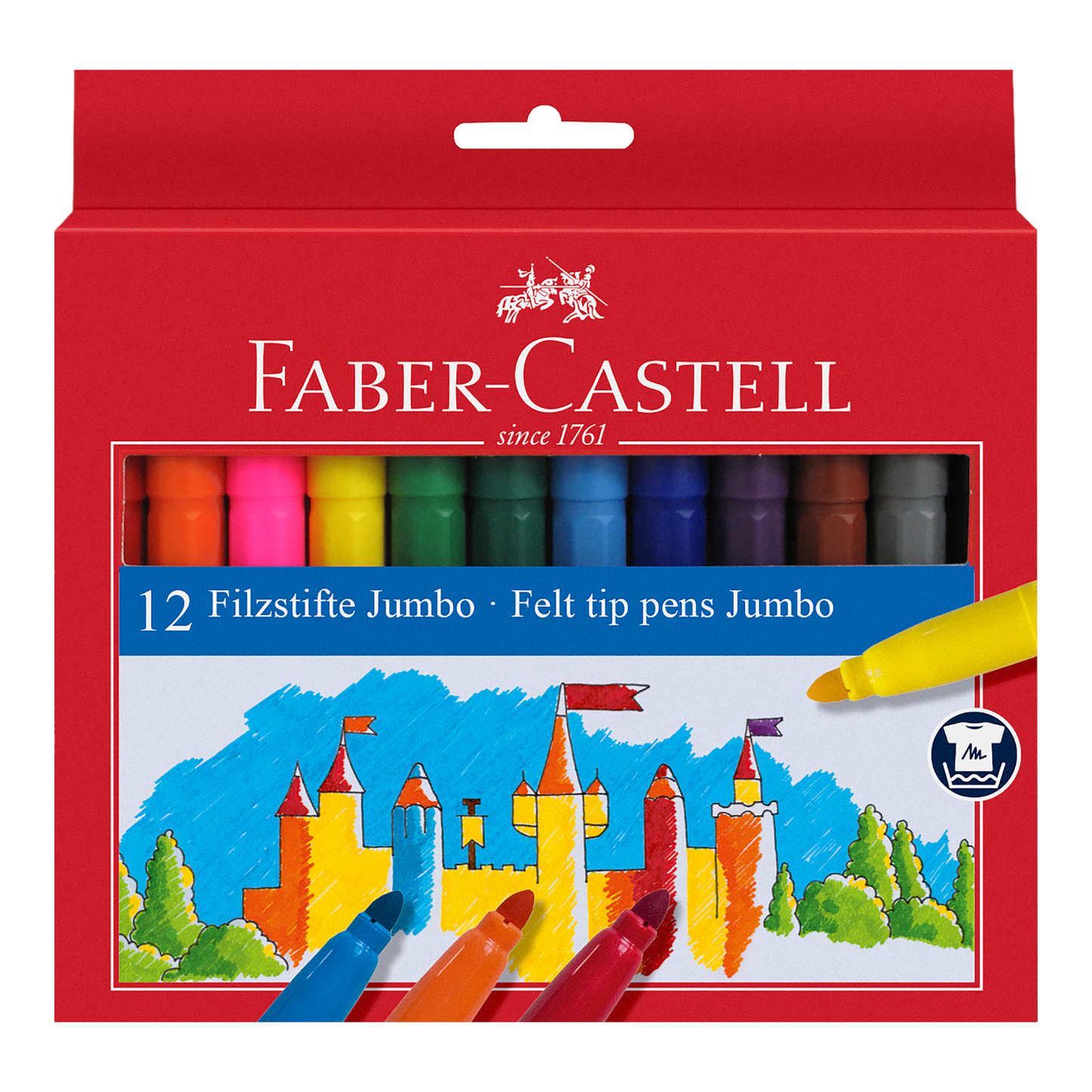 Μαρκαδόροι ζωγραφικής χοντροί Faber-Castell Jumbo 12 τεμ.