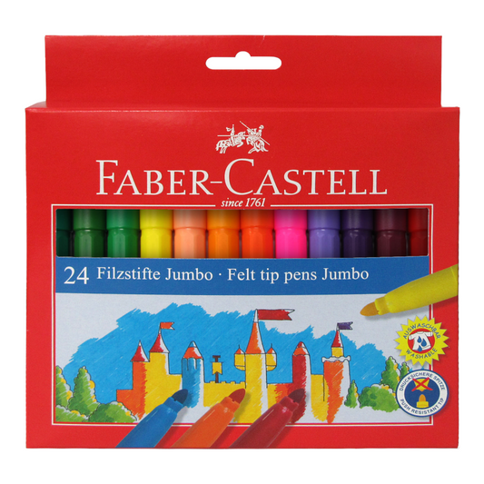 Μαρκαδόροι ζωγραφικής χοντροί Faber-Castell Jumbo 24 τεμ.