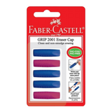 Σετ Γόμες Faber-Castell Καπάκι 4+1 Δώρο Ροζ/Πετρόλ