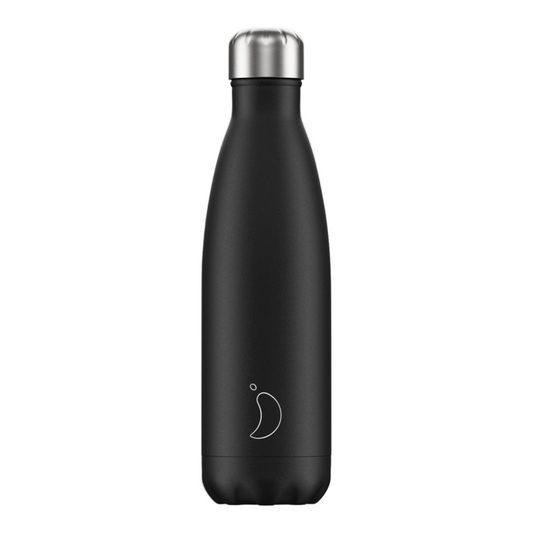 Μπουκάλι Θερμός Chilly's Black Matte 500ml