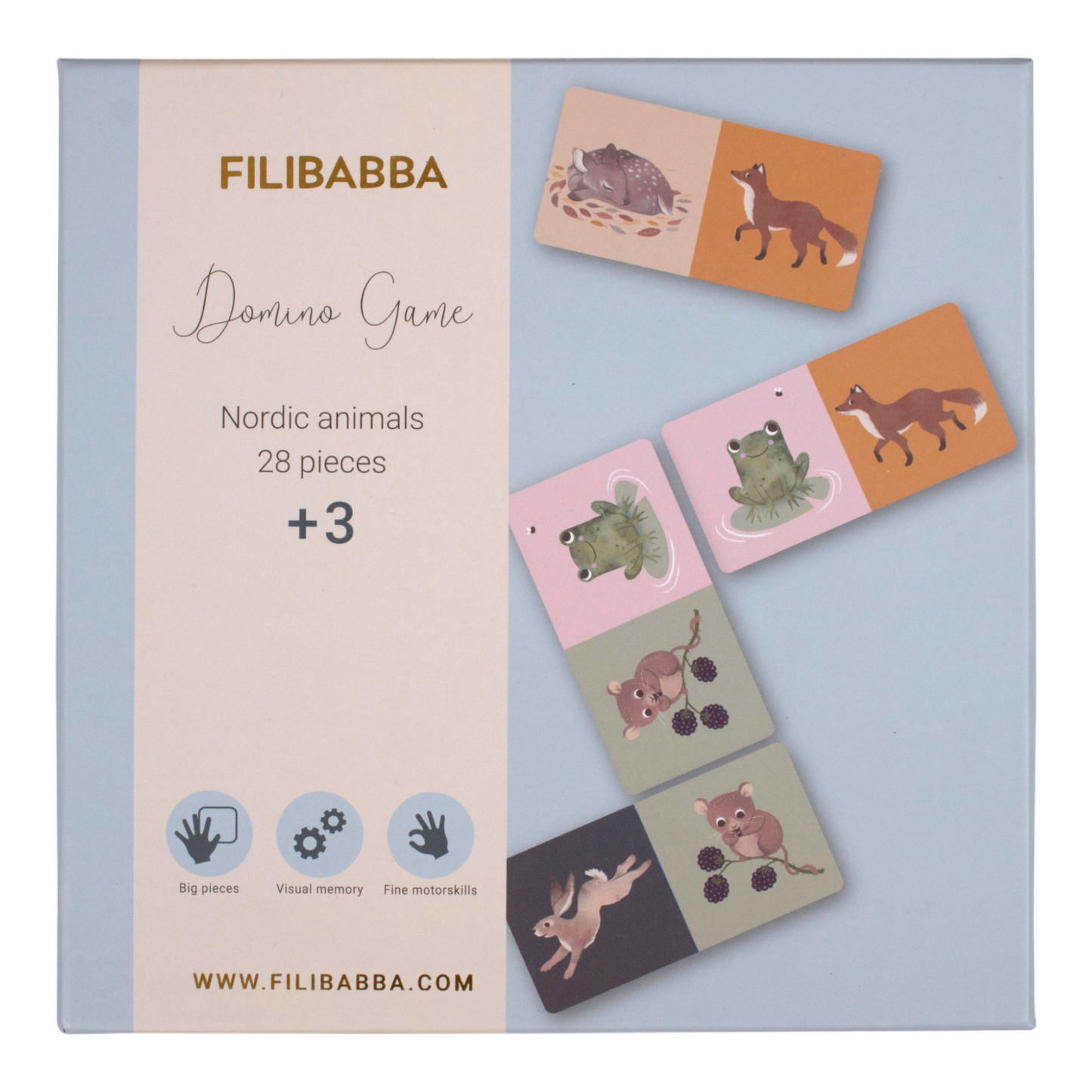 Παιχνίδι Domino Filibabba Nordic Animals