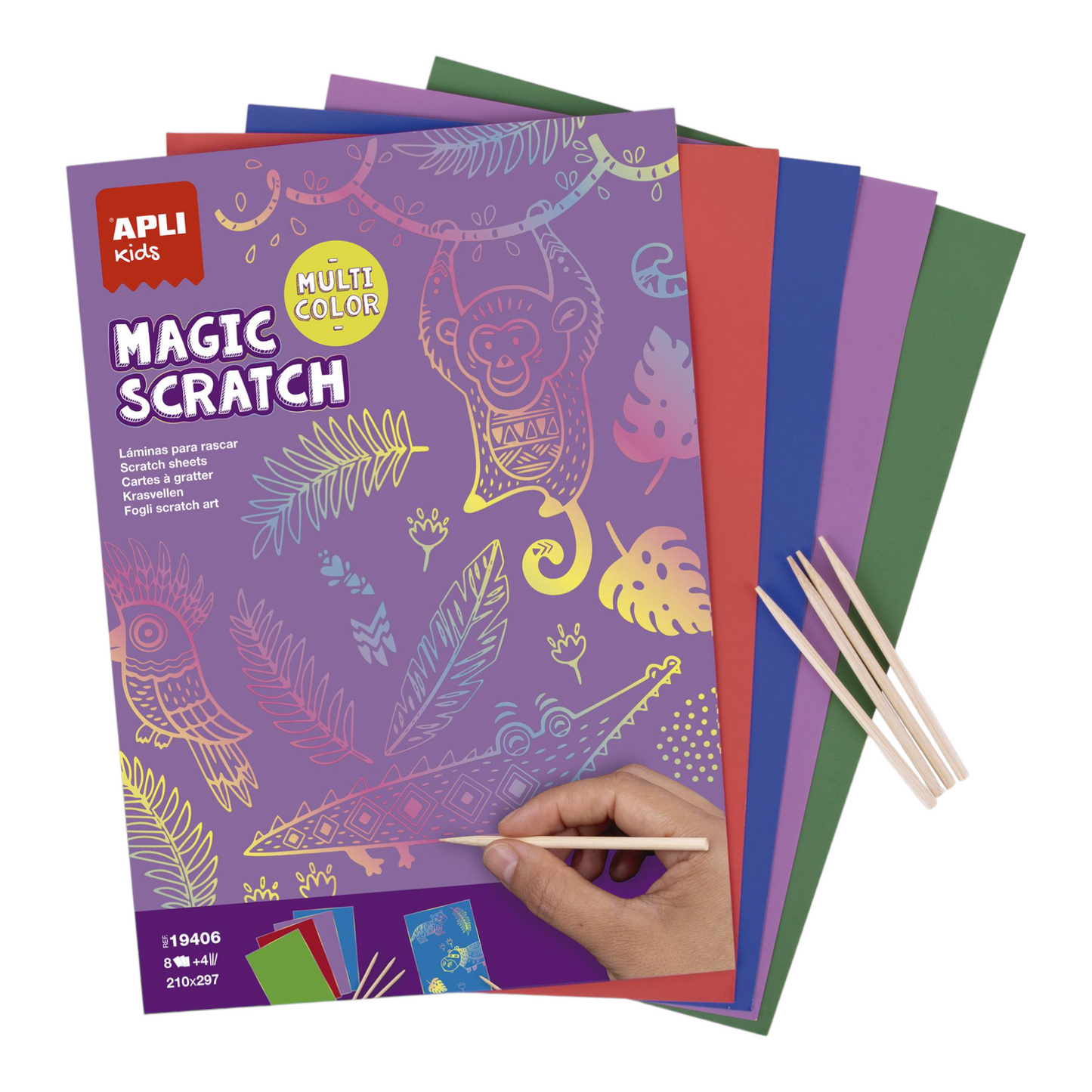 Σετ δημιουργίας Apli Magic Scratch Colors