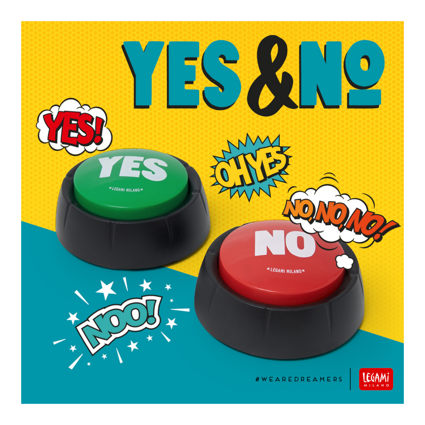 Παιχνίδι επιτραπέζιο Yes & No (σετ των 2 Sound Buttons) Legami