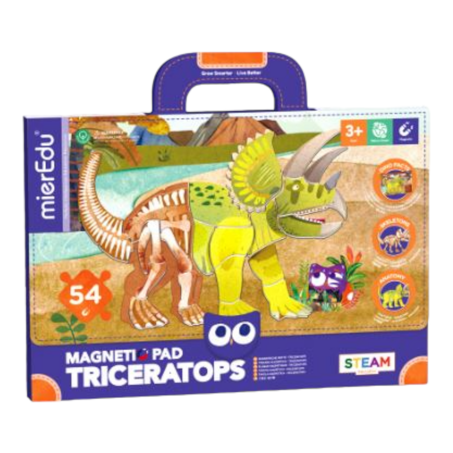 Μαγνητικό Παζλ Triceratops MierEdu