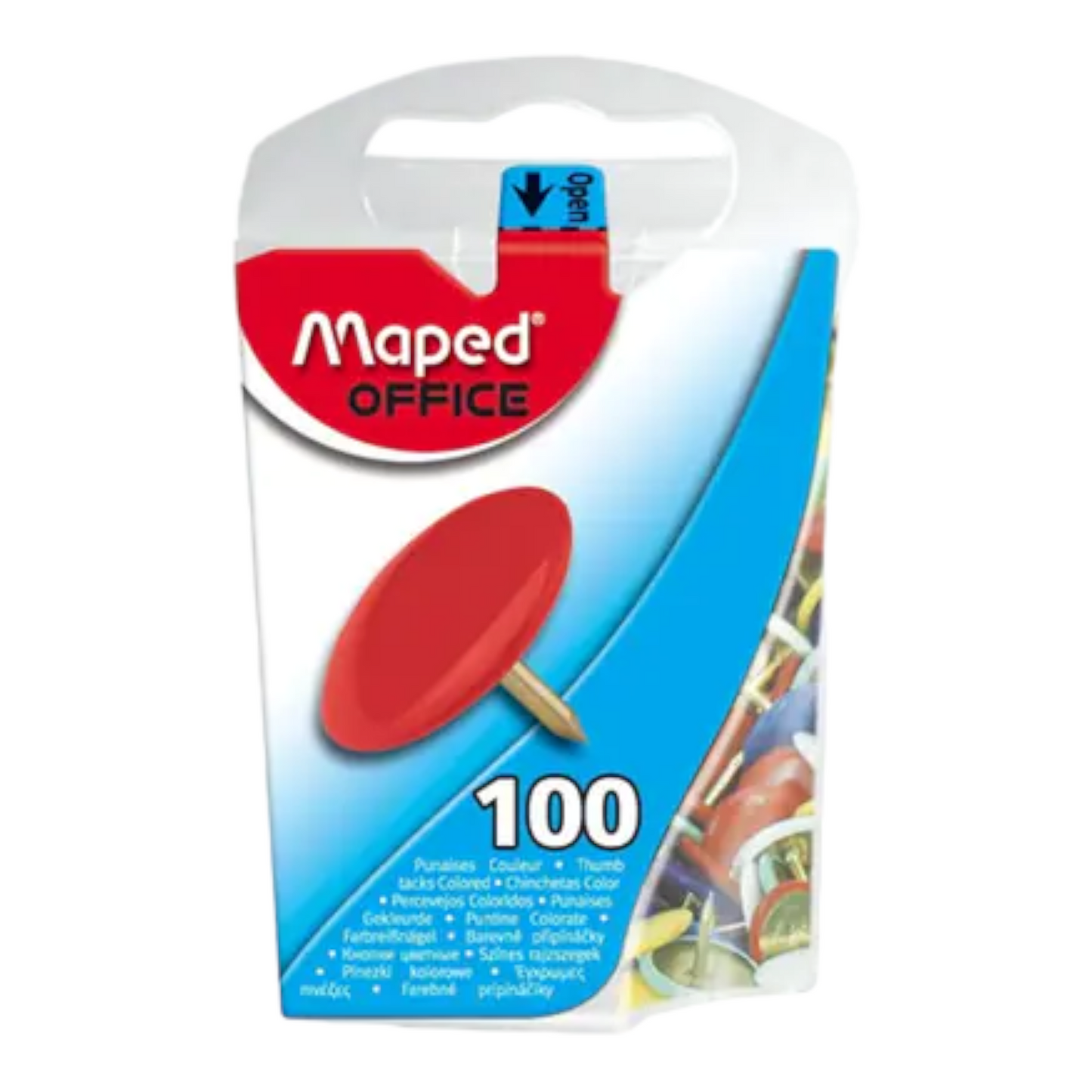 Πινέζες Χρωματιστές Maped 10mm (100τεμ.)