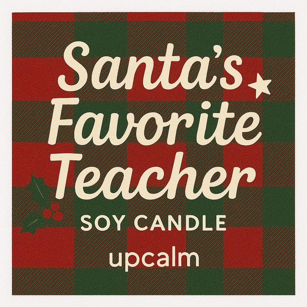 Χειροποίητο κερί Santa's favorite teacher